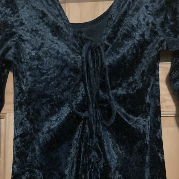NWOT VINTAGE GOTH VELOUR L.B.D. (Little Black Dress) - Picture 5 of 7